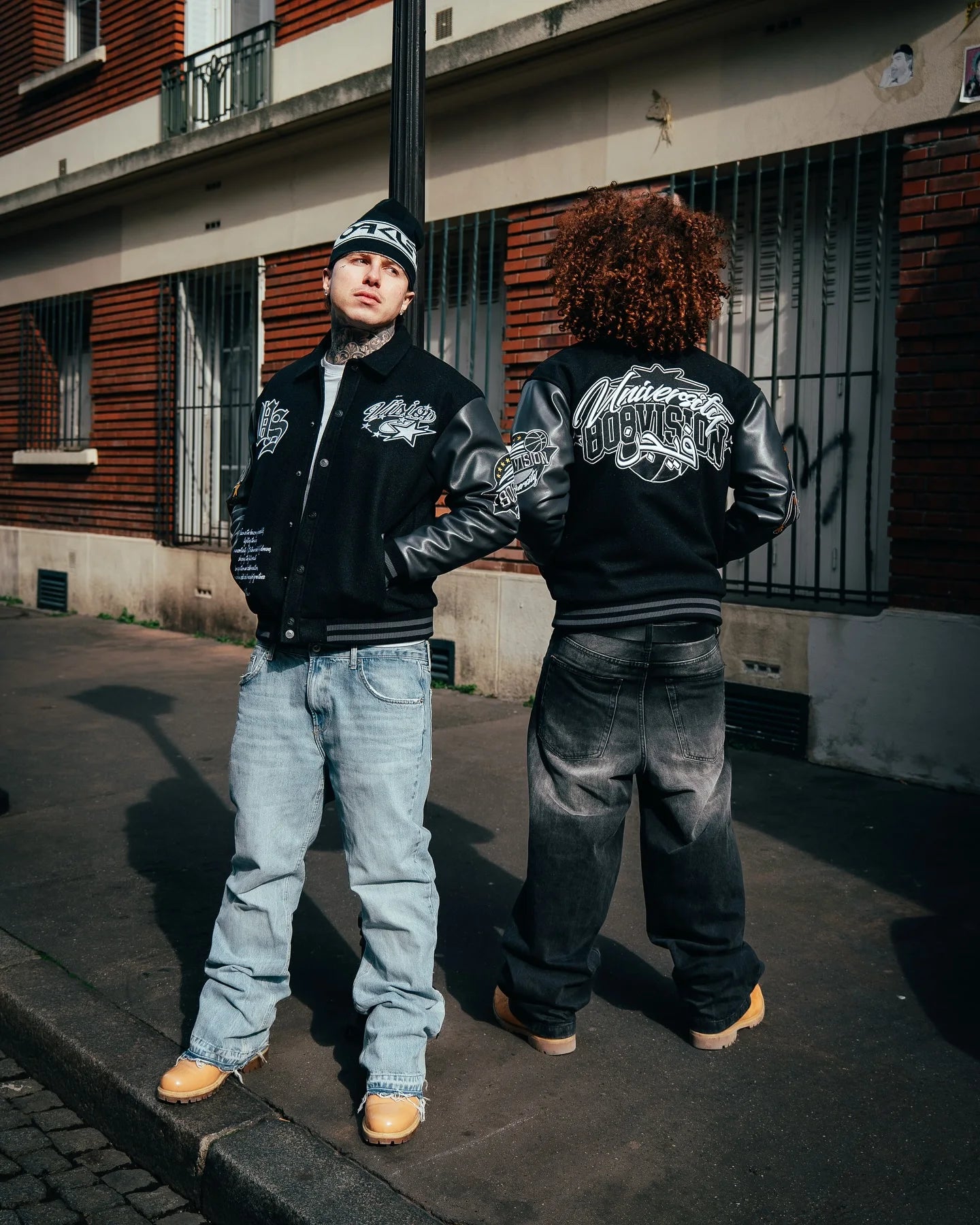 High street rock logo embroidered design creative cartoon pattern fashionable men loose jacket Y2K retro Gothic punk casual coat