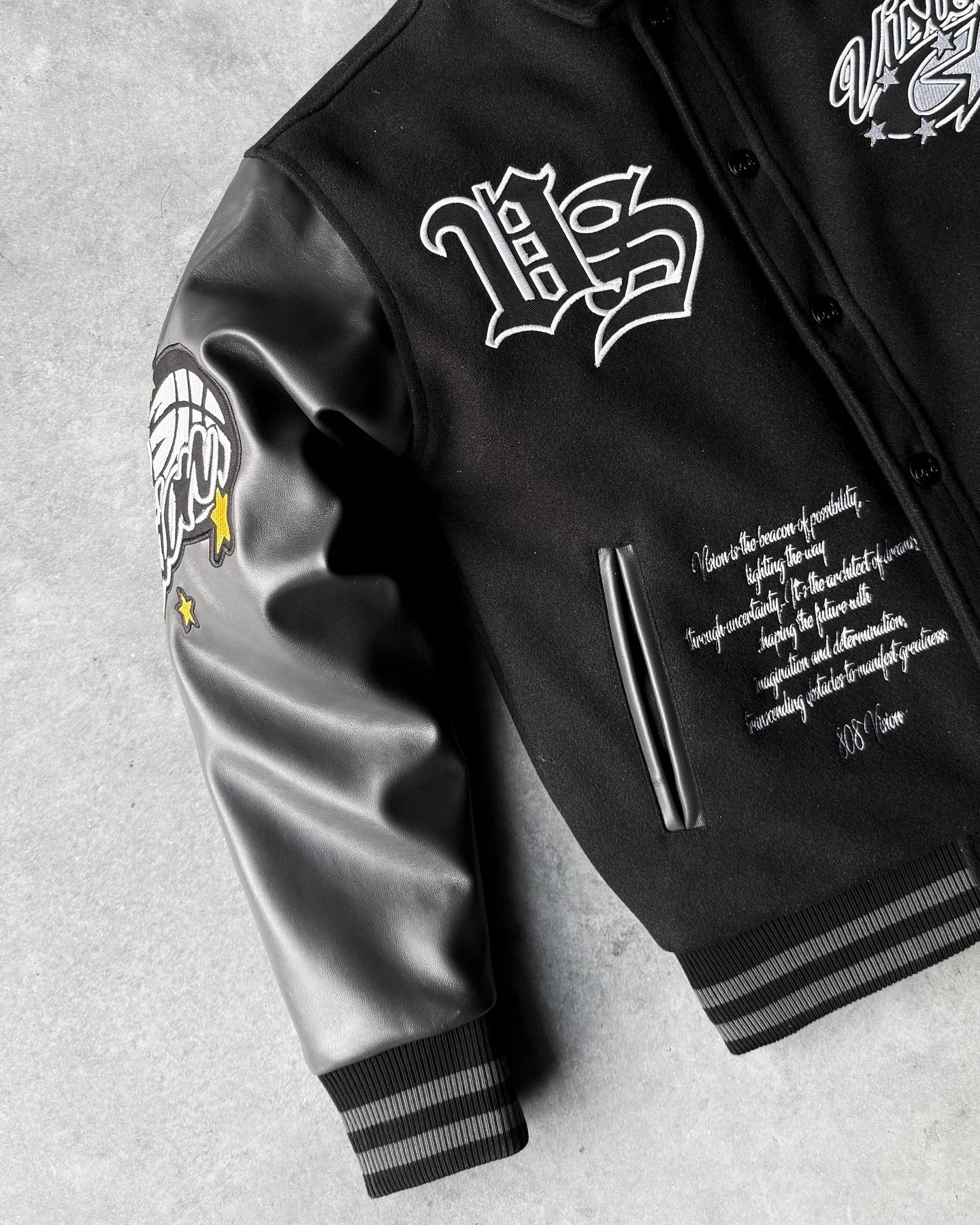 High street rock logo embroidered design creative cartoon pattern fashionable men loose jacket Y2K retro Gothic punk casual coat