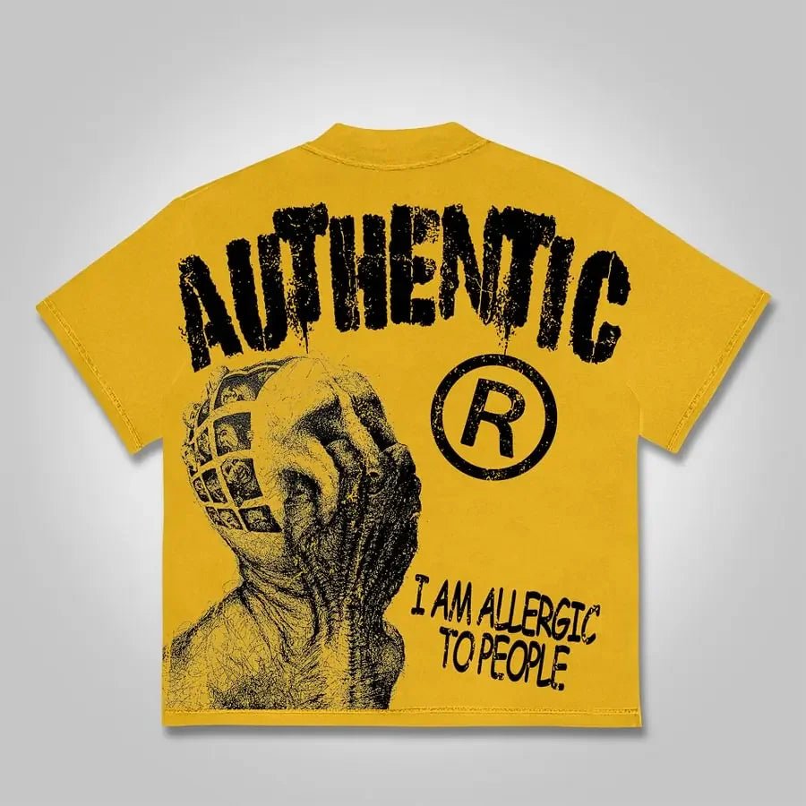 Authentic Tees Vintage Graphics Print Shirt - Above Earth