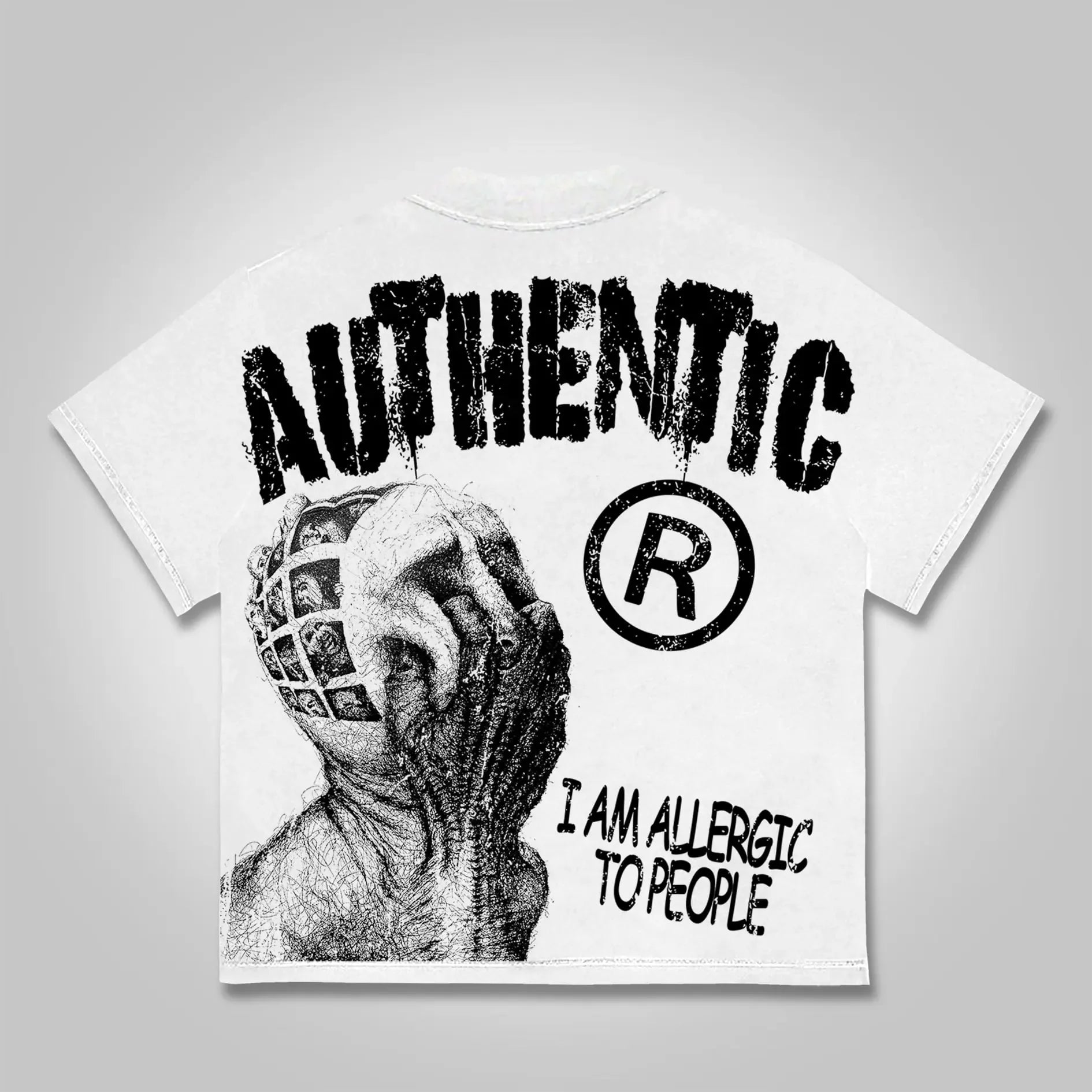 Authentic Tees Vintage Graphics Print Shirt - Above Earth