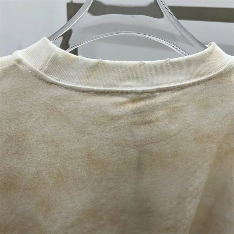 Hot Drill Letter VALLEY American Retro T-Shirts - Above Earth