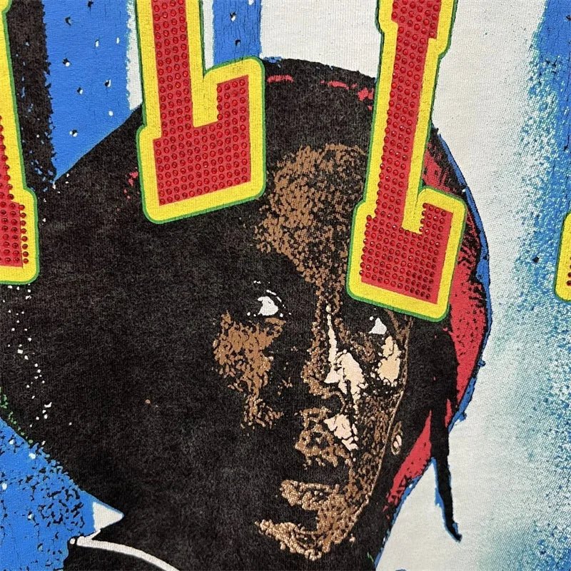 Hot Drill Letter VALLEY American Retro T-Shirts - Above Earth