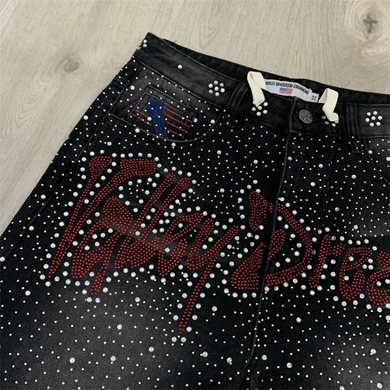 Hot Drill Ripped Washed Black Vale Jeans shorts - Above Earth