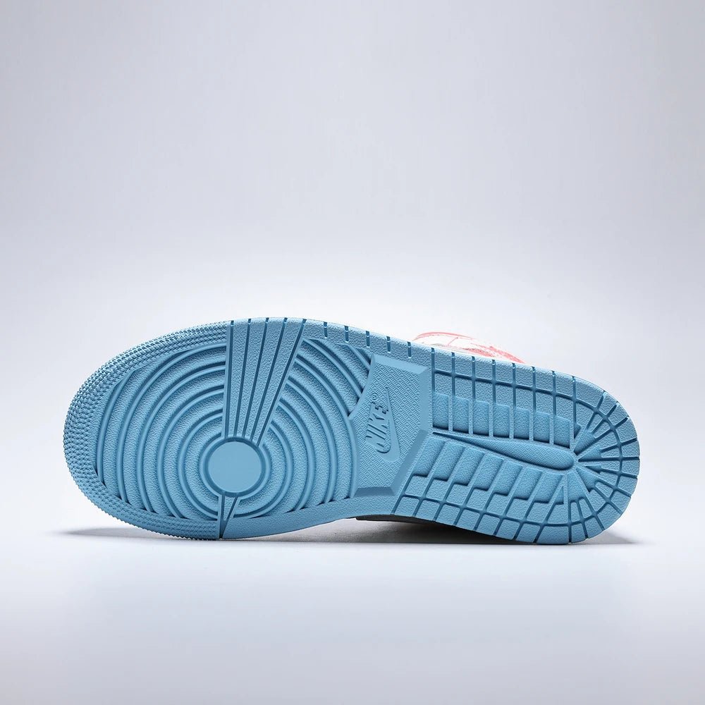 Jordan 1 Mid Sail Hot Lava Blue Chill - Above Earth