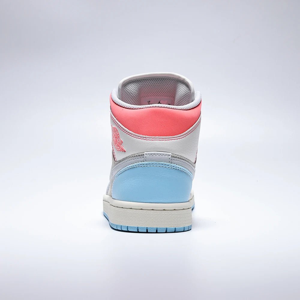 Jordan 1 Mid Sail Hot Lava Blue Chill - Above Earth