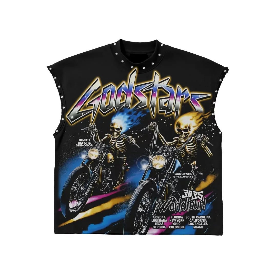 Lost Hills Jesus Crown Cut Off Tank Top - Above Earth