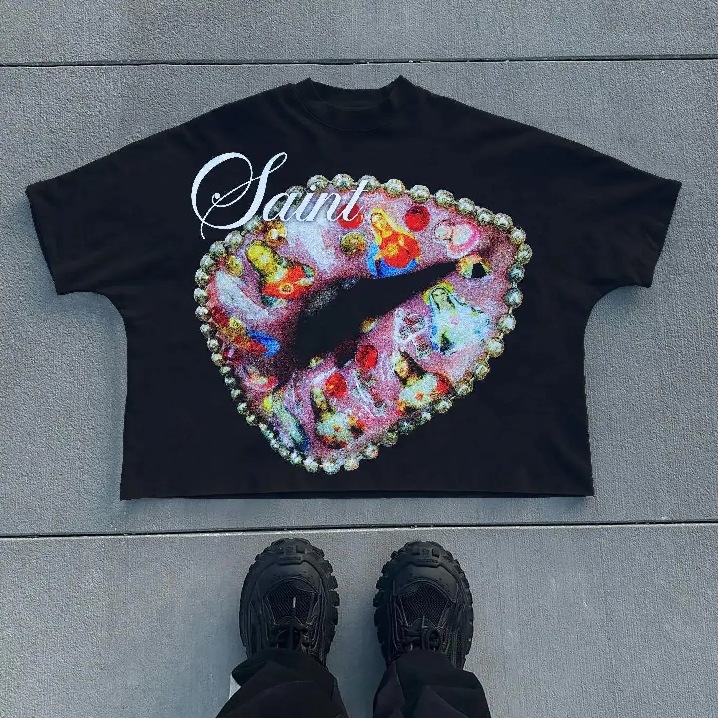 Oversized Graphic Printed Shirt - Above Earth