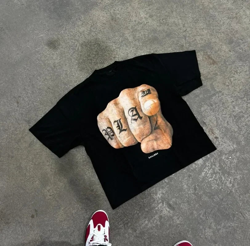 Oversized Graphic Printed Shirt - Above Earth