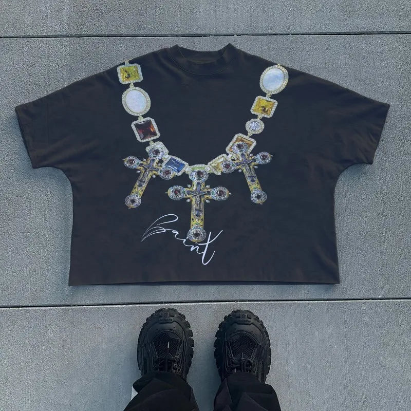 Oversized Graphic Printed Shirt - Above Earth