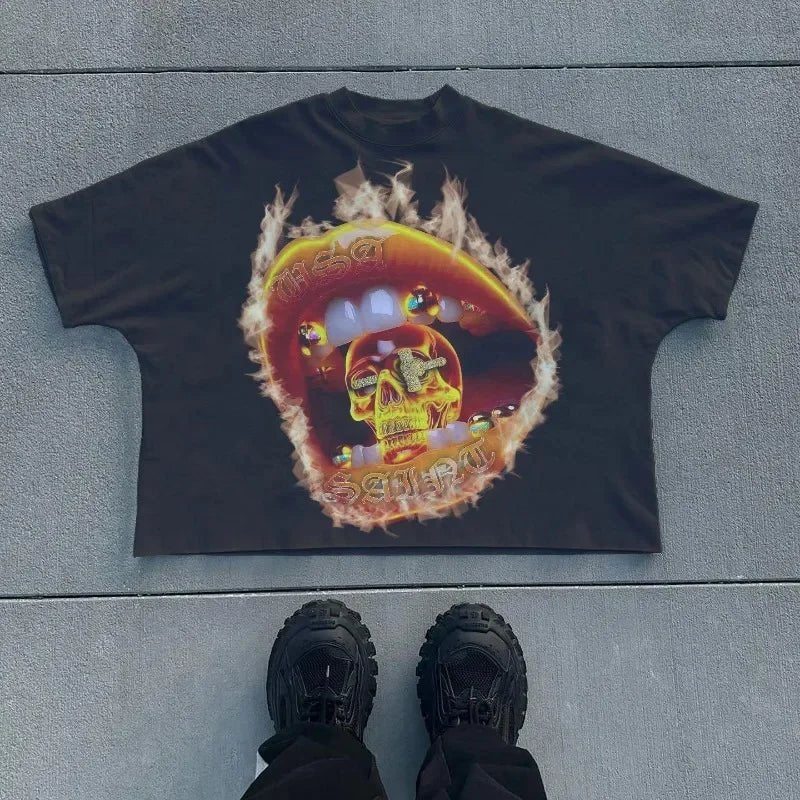 Oversized Graphic Printed Shirt - Above Earth