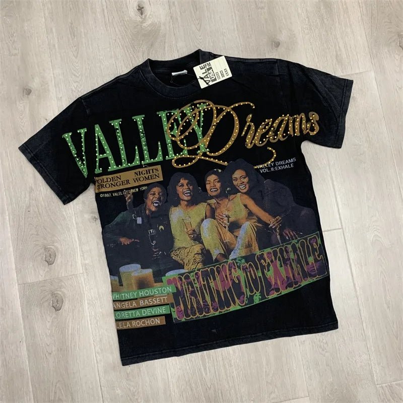 VALLEY Black Washed Belly T-Shirt - Above Earth