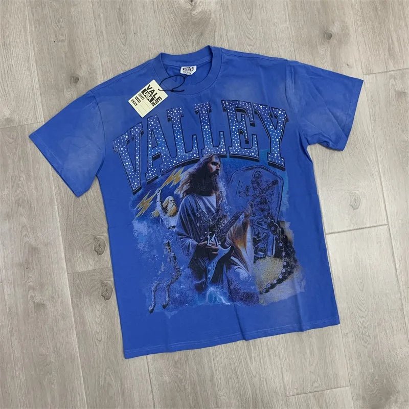 VALLEY Black Washed Belly T-Shirt - Above Earth