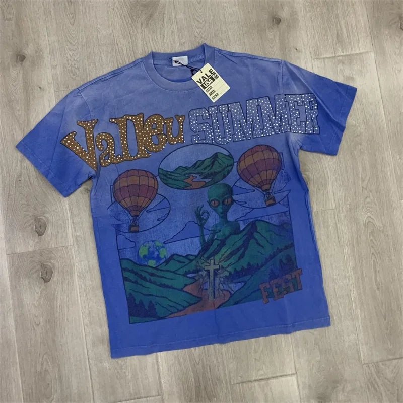 VALLEY Black Washed Belly T-Shirt - Above Earth