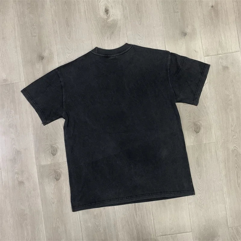 VALLEY Black Washed Belly T-Shirt - Above Earth