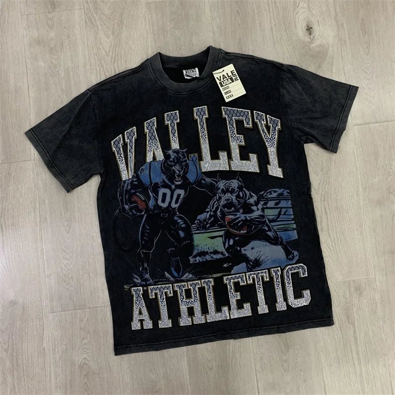 VALLEY Black Washed Belly T-Shirt - Above Earth