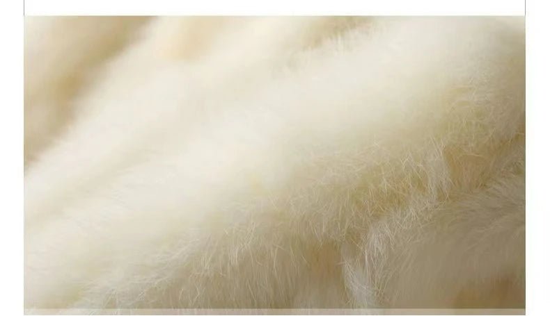 Womens Elegant Lavender Fluffy Faux Fox Fur Jacket - Above Earth